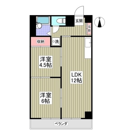 竹林マンションⅡの物件間取画像